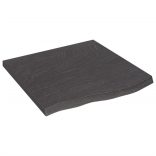 sötétbarna kezelt tömör fa fürdőszobai pult 60x60x(2-4) cm