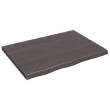 sötétbarna kezelt tömör fa fürdőszobai pult 80x60x(2-4) cm