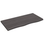 sötétbarna kezelt tömör fa fürdőszobai pult 100x50x(2-4) cm