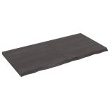 sötétbarna kezelt tömör fa fürdőszobai pult 120x60x(2-4) cm