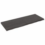 sötétbarna kezelt tömör fa fürdőszobai pult 160x60x(2-6) cm