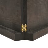 sötétbarna kezelt tömör fa fürdőszobai pult 180x50x(2-6) cm