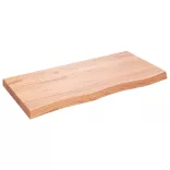 világosbarna kezelt tömör tölgyfa asztallap 100x50x(2-6) cm