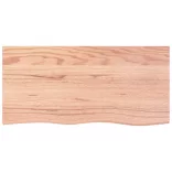 világosbarna kezelt tömör tölgyfa asztallap 100x50x(2-6) cm