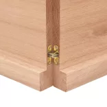 világosbarna kezelt tömör tölgyfa asztallap 120x40x(2-4) cm