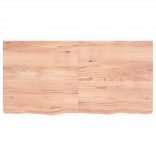 világosbarna kezelt tömör tölgyfa asztallap 120x60x(2-6) cm