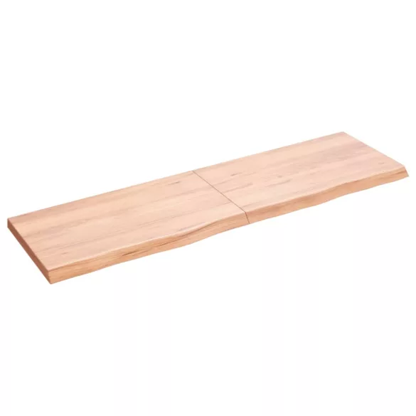 világosbarna kezelt tömör tölgyfa asztallap 140x40x(2-4) cm