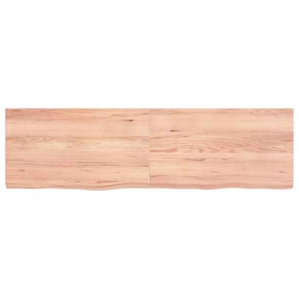 világosbarna kezelt tömör tölgyfa asztallap 140x40x(2-4) cm