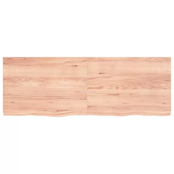 világosbarna kezelt tömör tölgyfa asztallap 140x50x(2-4) cm