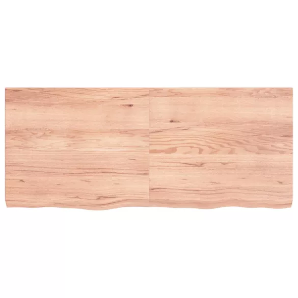 világosbarna kezelt tömör tölgyfa asztallap 140x60x(2-6) cm