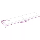 világosbarna kezelt tömör tölgyfa asztallap 180x40x(2-4) cm