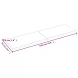 világosbarna kezelt tömör tölgyfa asztallap 180x50x(2-4) cm