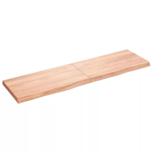 világosbarna kezelt tömör tölgyfa asztallap 180x50x(2-6) cm