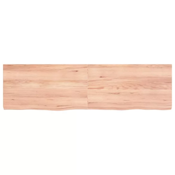 világosbarna kezelt tömör tölgyfa asztallap 180x50x(2-6) cm