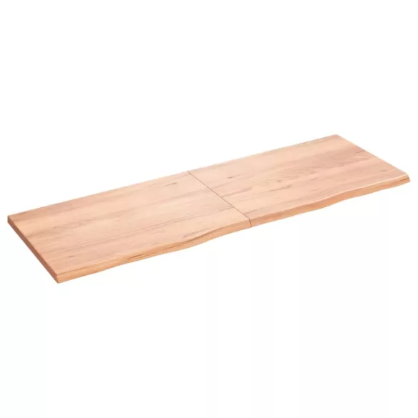 világosbarna kezelt tömör tölgyfa asztallap 180x60x(2-4) cm