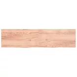 világosbarna kezelt tömör tölgyfa asztallap 200x50x(2-4) cm