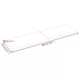 világosbarna kezelt tömör tölgyfa asztallap 200x50x(2-4) cm