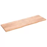 világosbarna kezelt tömör tölgyfa asztallap 200x60x(2-4) cm