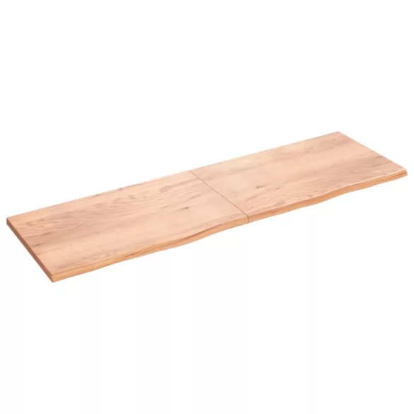 világosbarna kezelt tömör tölgyfa asztallap 200x60x(2-4) cm