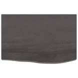 sötétbarna kezelt tömör tölgyfa asztallap 60x40x2 cm