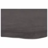 sötétbarna kezelt tömör tölgyfa asztallap 60x40x(2-4) cm