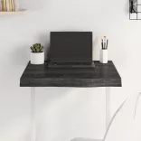 sötétbarna kezelt tömör tölgyfa asztallap 60x60x(2-6) cm