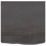 sötétbarna kezelt tömör tölgyfa asztallap 60x60x(2-6) cm