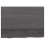 sötétbarna kezelt tömör tölgyfa asztallap 80x60x2 cm