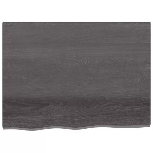 sötétbarna kezelt tömör tölgyfa asztallap 80x60x2 cm