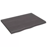 sötétbarna kezelt tömör tölgyfa asztallap 80x60x(2-4) cm