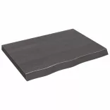 sötétbarna kezelt tömör tölgyfa asztallap 80x60x(2-6) cm
