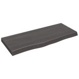 sötétbarna kezelt tömör tölgyfa asztallap 100x40x(2-6) cm