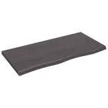 sötétbarna kezelt tömör tölgyfa asztallap 100x50x(2-4) cm