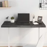 sötétbarna kezelt tömör tölgyfa asztallap 100x60x(2-4) cm