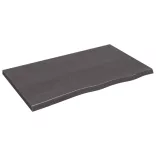 sötétbarna kezelt tömör tölgyfa asztallap 100x60x(2-4) cm