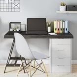 sötétbarna kezelt tömör tölgyfa asztallap 120x40x(2-6) cm