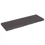sötétbarna kezelt tömör tölgyfa asztallap 120x40x(2-6) cm