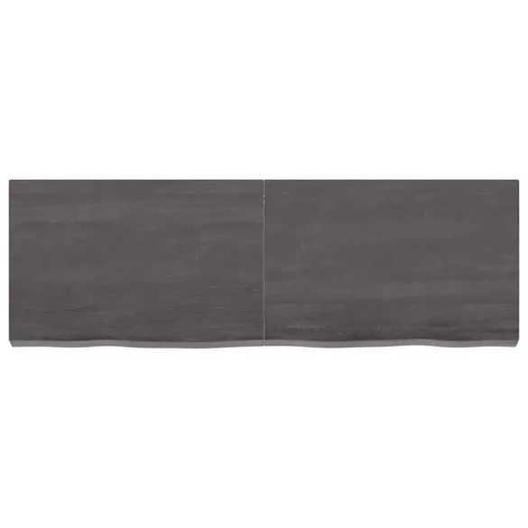 sötétbarna kezelt tömör tölgyfa asztallap 120x40x(2-6) cm
