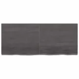 sötétbarna kezelt tömör tölgyfa asztallap 120x50x(2-4) cm