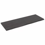 sötétbarna kezelt tömör tölgyfa asztallap 140x50x(2-4) cm