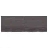 sötétbarna kezelt tömör tölgyfa asztallap 140x50x(2-4) cm