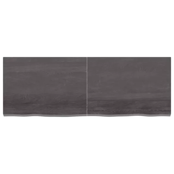 sötétbarna kezelt tömör tölgyfa asztallap 140x50x(2-4) cm