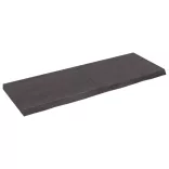 sötétbarna kezelt tömör tölgyfa asztallap 140x50x(2-6) cm