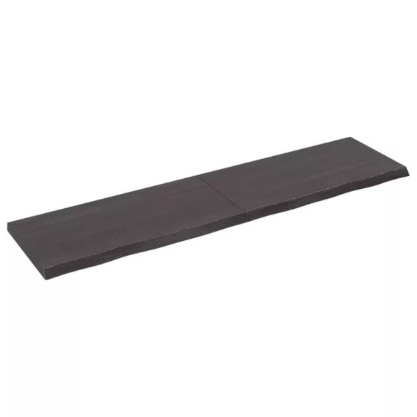 sötétbarna kezelt tömör tölgyfa asztallap 160x40x(2-4) cm