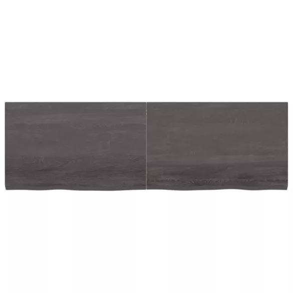 sötétbarna kezelt tömör tölgyfa asztallap 160x50x(2-4) cm