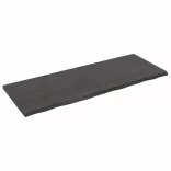 sötétbarna kezelt tömör tölgyfa asztallap 160x60x(2-4) cm