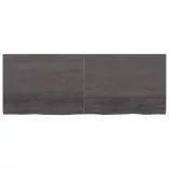 sötétbarna kezelt tömör tölgyfa asztallap 160x60x(2-4) cm