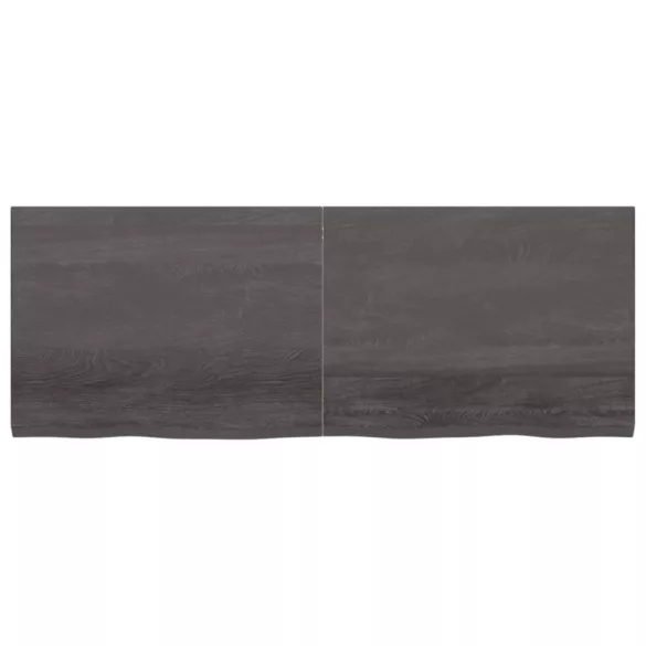 sötétbarna kezelt tömör tölgyfa asztallap 160x60x(2-4) cm