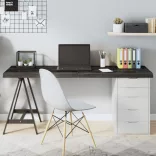 sötétbarna kezelt tömör tölgyfa asztallap 160x60x(2-6) cm