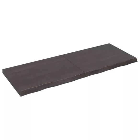 sötétbarna kezelt tömör tölgyfa asztallap 160x60x(2-6) cm